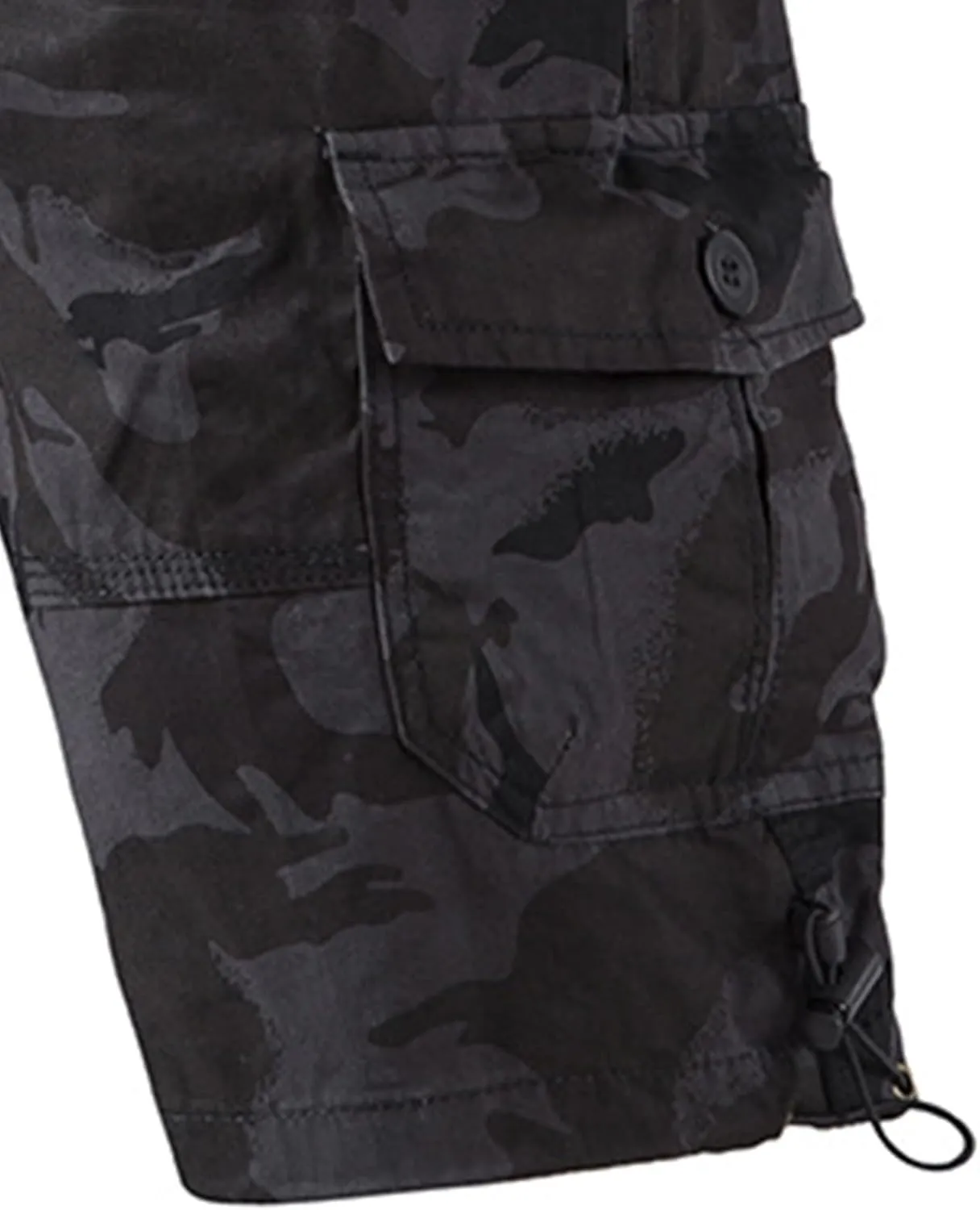 Mens Casual Twill Cargo Shorts 2025 Summer Cotton Elastic Waist Relaxed Fit Classic Cargo Stretch Shorts