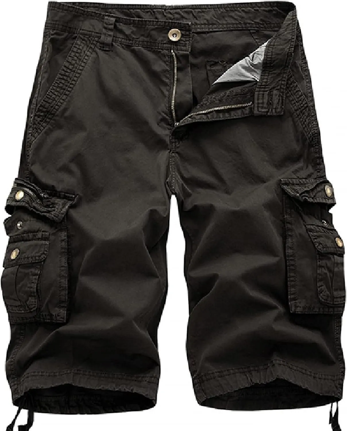 Men's Classic Cargo Stretch Shorts Summer Casual Bermuda Shorts Pants Workout Trouser with Multi Pockets