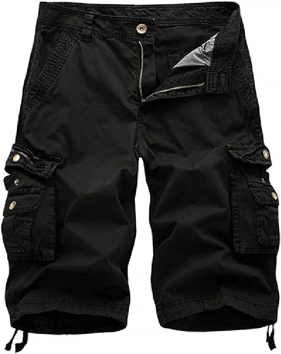 Men's Classic Cargo Stretch Shorts Summer Casual Bermuda Shorts Pants Workout Trouser with Multi Pockets