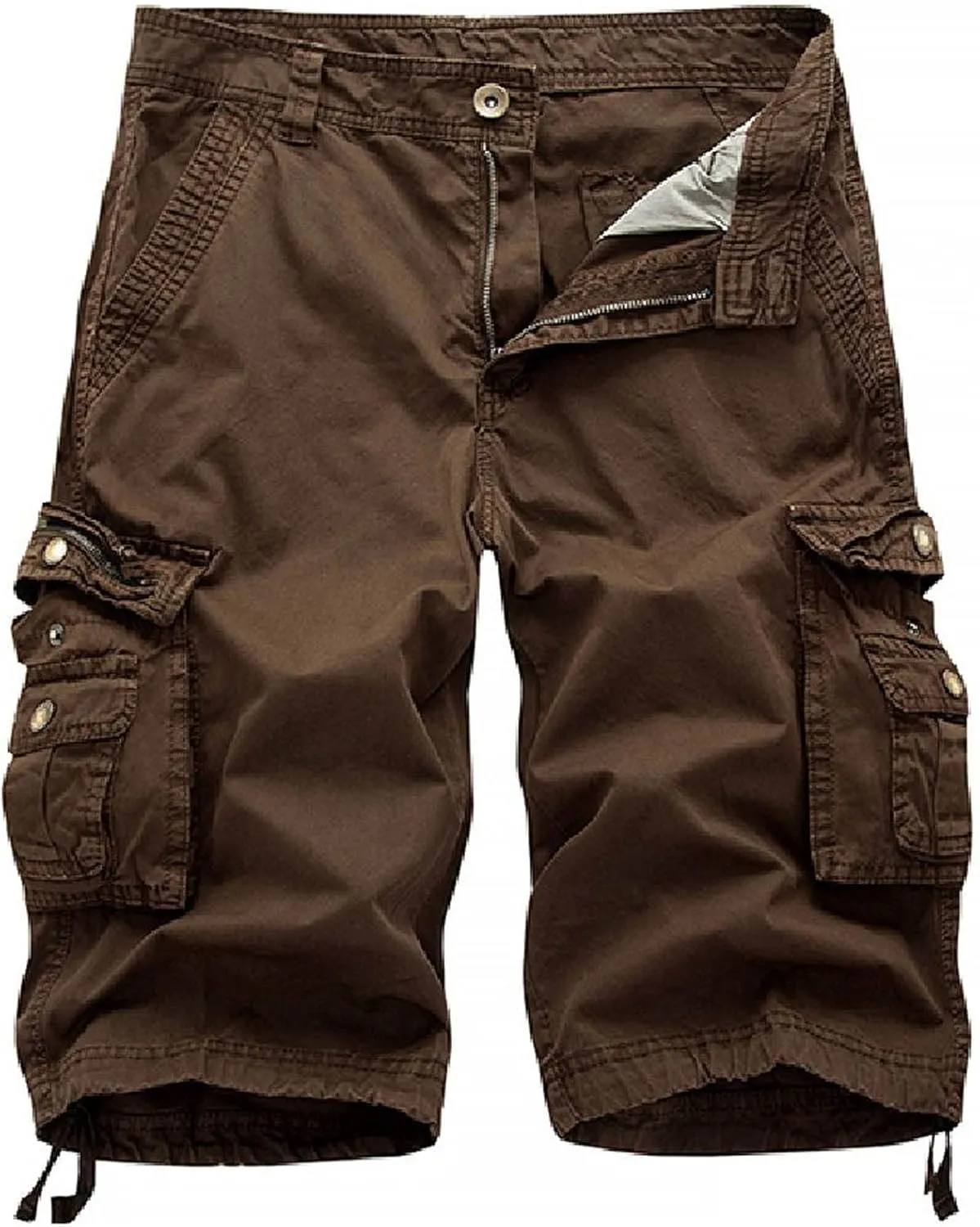 Men's Classic Cargo Stretch Shorts Summer Casual Bermuda Shorts Pants Workout Trouser with Multi Pockets