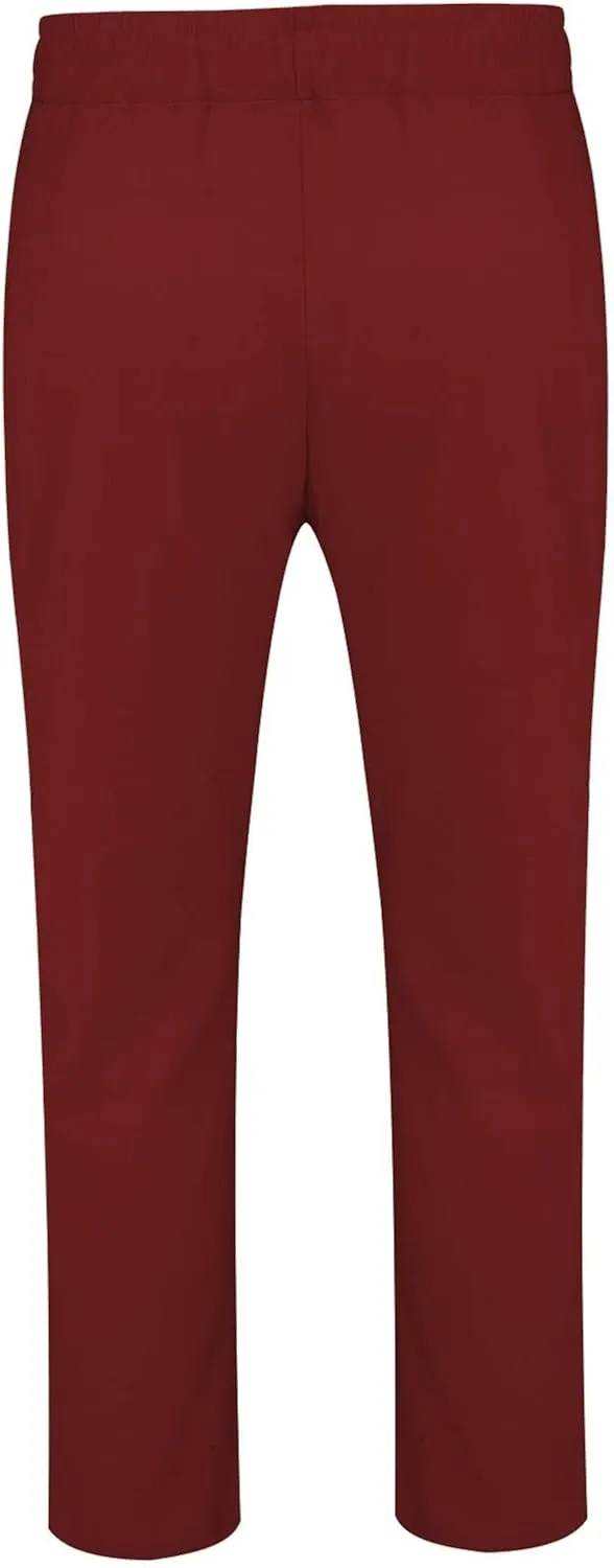 Mens Cotton Linen Classic Pants Elastic Classic Waist Lounge Beach Pants Summer Casual Straight Leg Dress Trousers