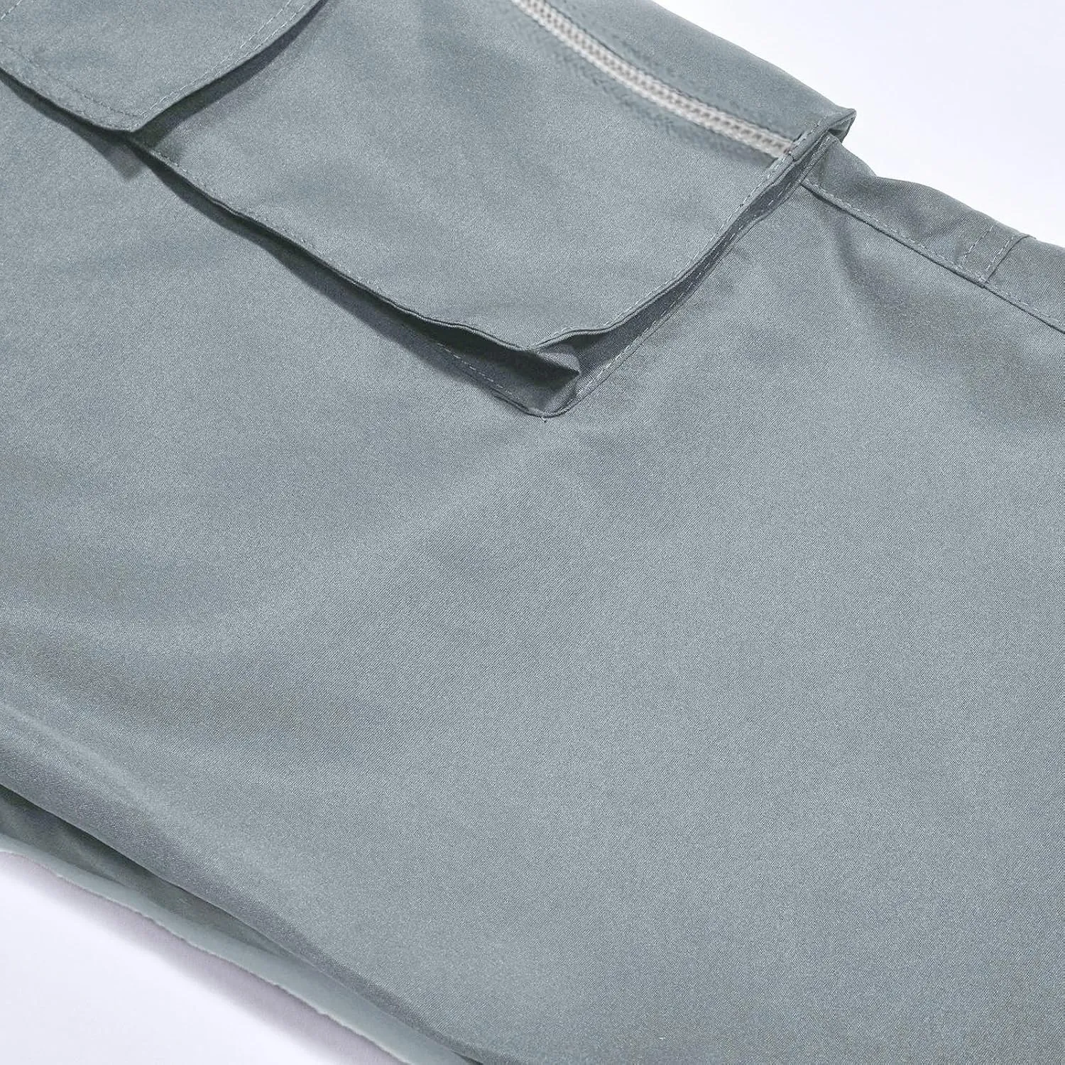 Mens Elastic Crotch Pants Trendy Solid Color Loose Joggers Cargo Pants for Men Leisure Streetwear Pants Trousers