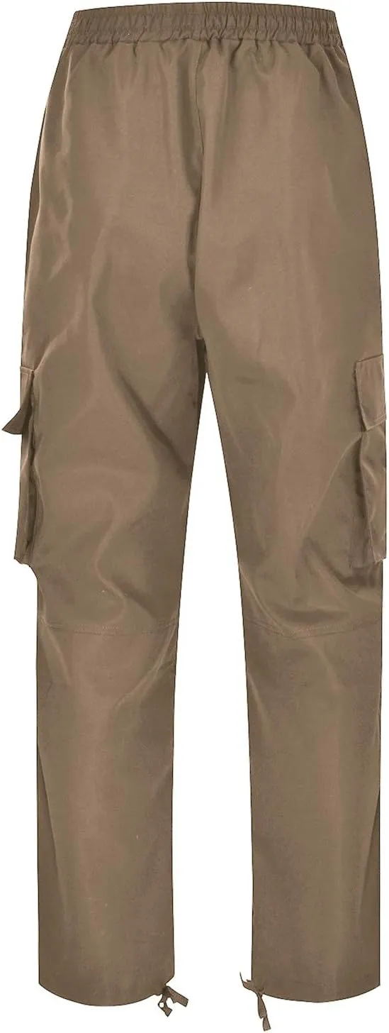 Mens Elastic Crotch Pants Trendy Solid Color Loose Joggers Cargo Pants for Men Leisure Streetwear Pants Trousers