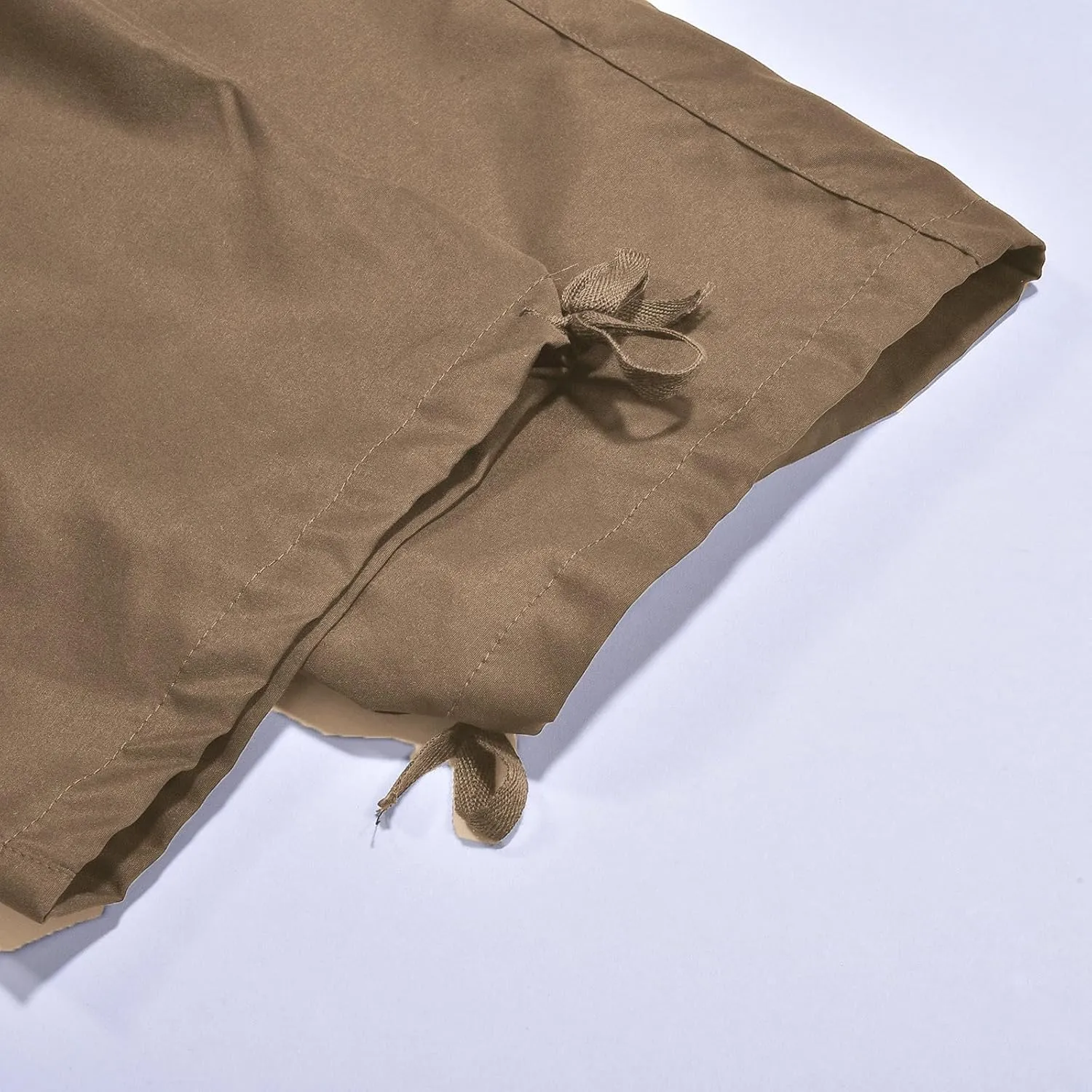 Mens Elastic Crotch Pants Trendy Solid Color Loose Joggers Cargo Pants for Men Leisure Streetwear Pants Trousers