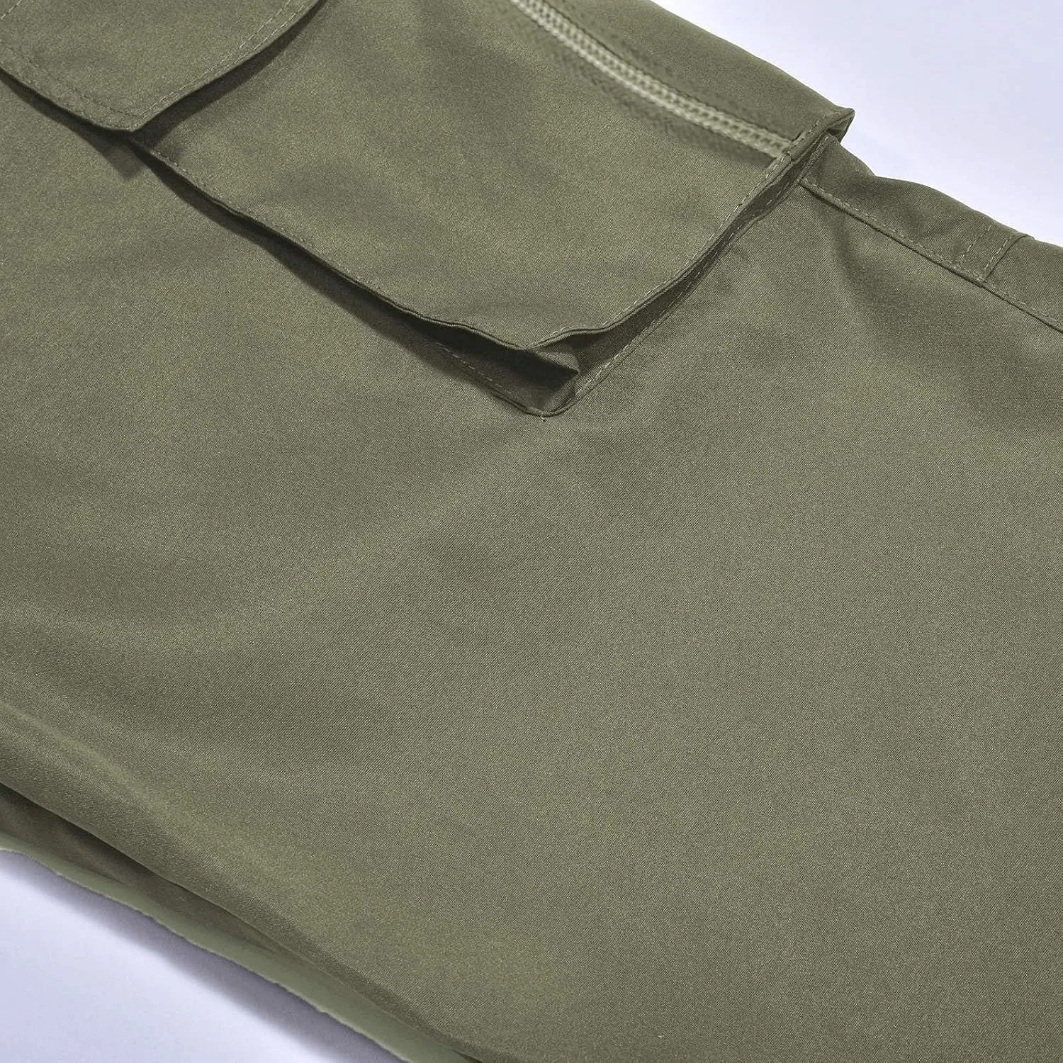 Mens Elastic Crotch Pants Trendy Solid Color Loose Joggers Cargo Pants for Men Leisure Streetwear Pants Trousers