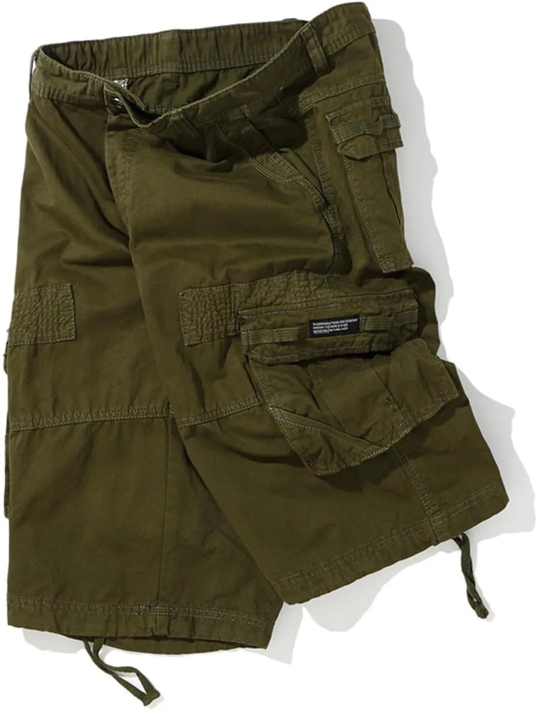 Men's Elastic Fleece Cargo Pants with Multi-Pockets Cargo Men's Cargo Pants with Elastic Waistband and Drawstring