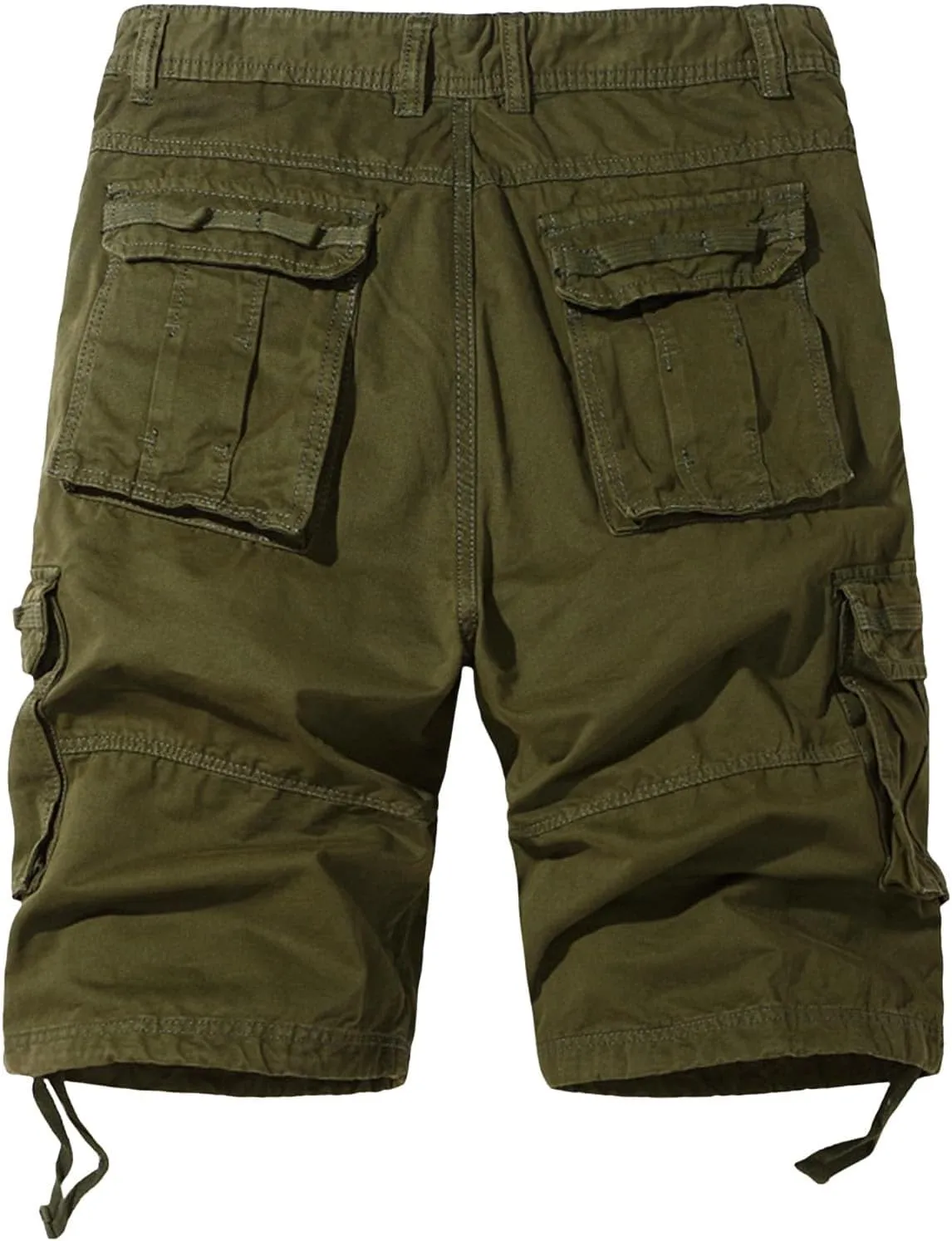 Men's Elastic Fleece Cargo Pants with Multi-Pockets Cargo Men's Cargo Pants with Elastic Waistband and Drawstring