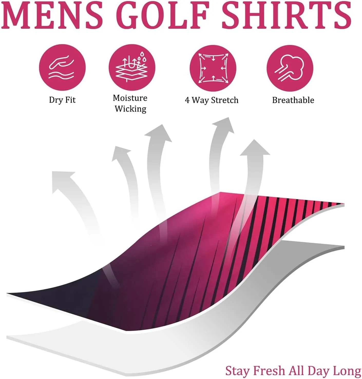 Men's Golf Polo Shirts Block Print Summer Short Sleeve V Neck Quick Dry Collared Shirts Casual Loose Joggers Sports Shirts