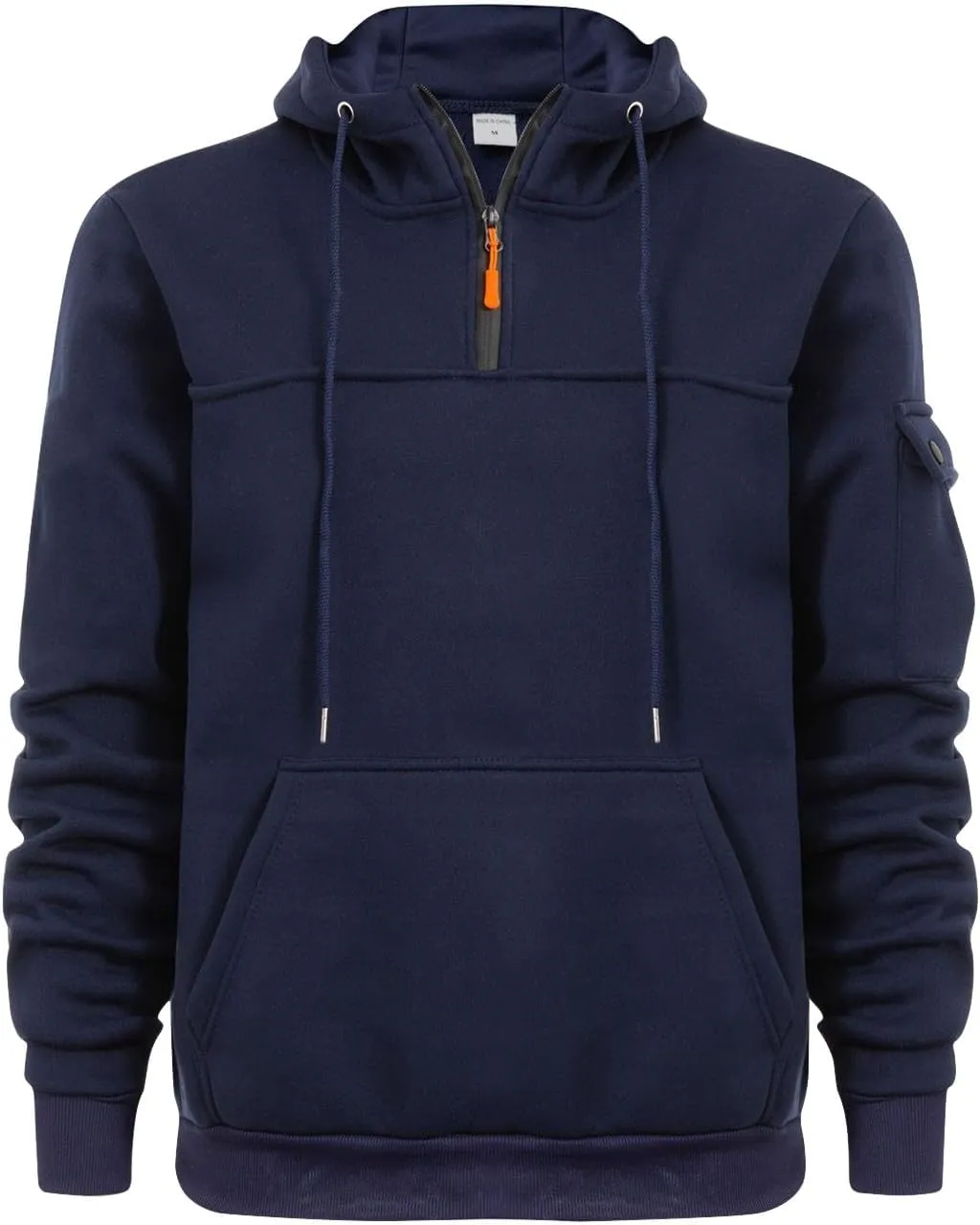 Mens Hoodie,Fall Winter Quarter Zip Pullover Hoodie Tactical Sweatshirt Cargo Pullover Workout Hoodies with Pockets