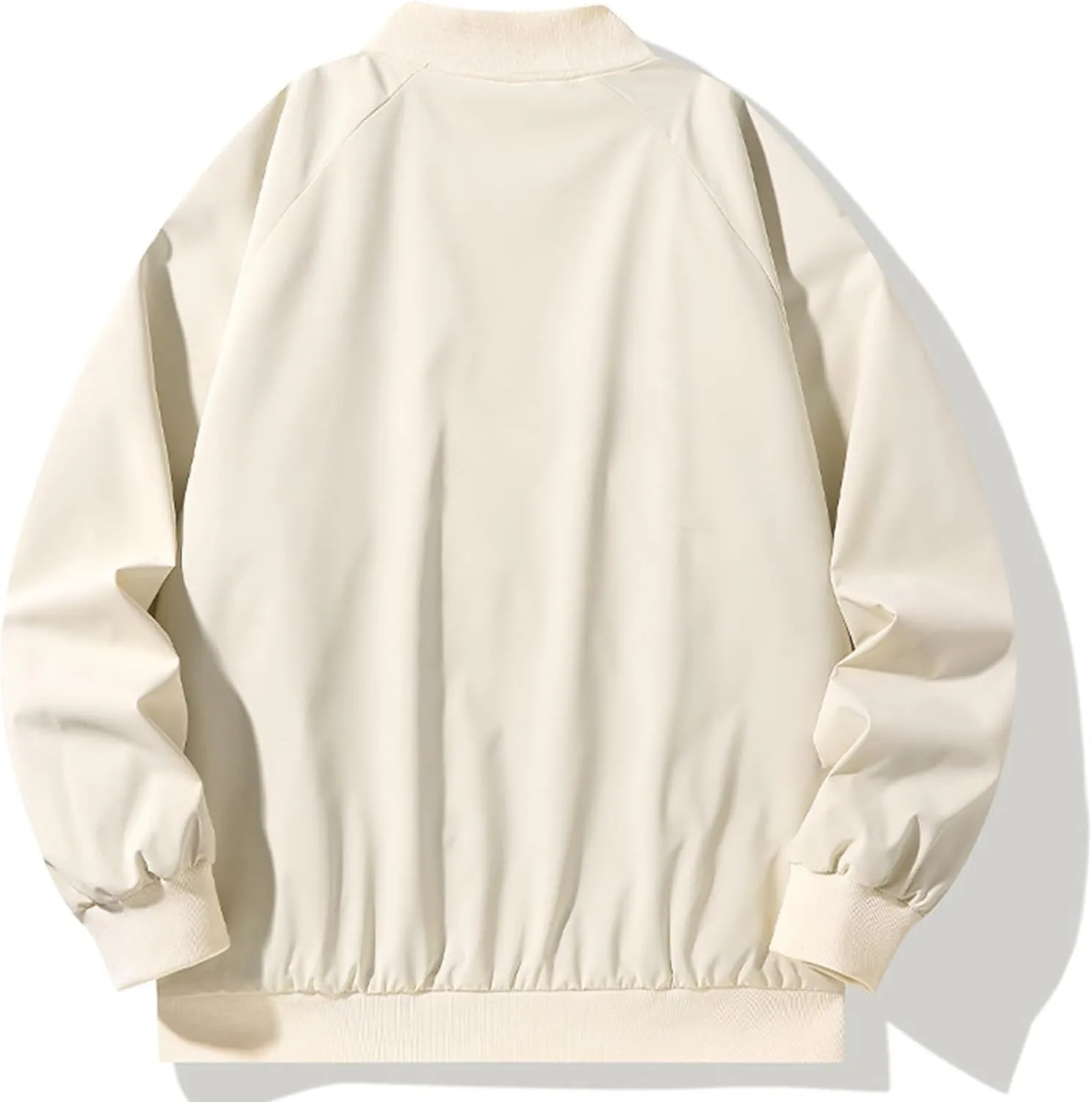 Men's Lightweight Bomber Jackets Casual Slim Fit Jacket Sportswear Cozy Fashion Coat with Pockets
