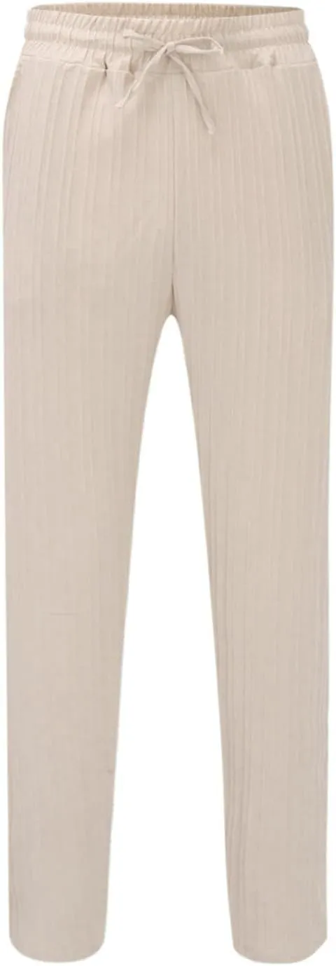 Mens Linen Cotton Yoga Casual Pants for Summer Drawstring Beach Trousers Loose Fit Baggy Lounge Jogger Sweatpants