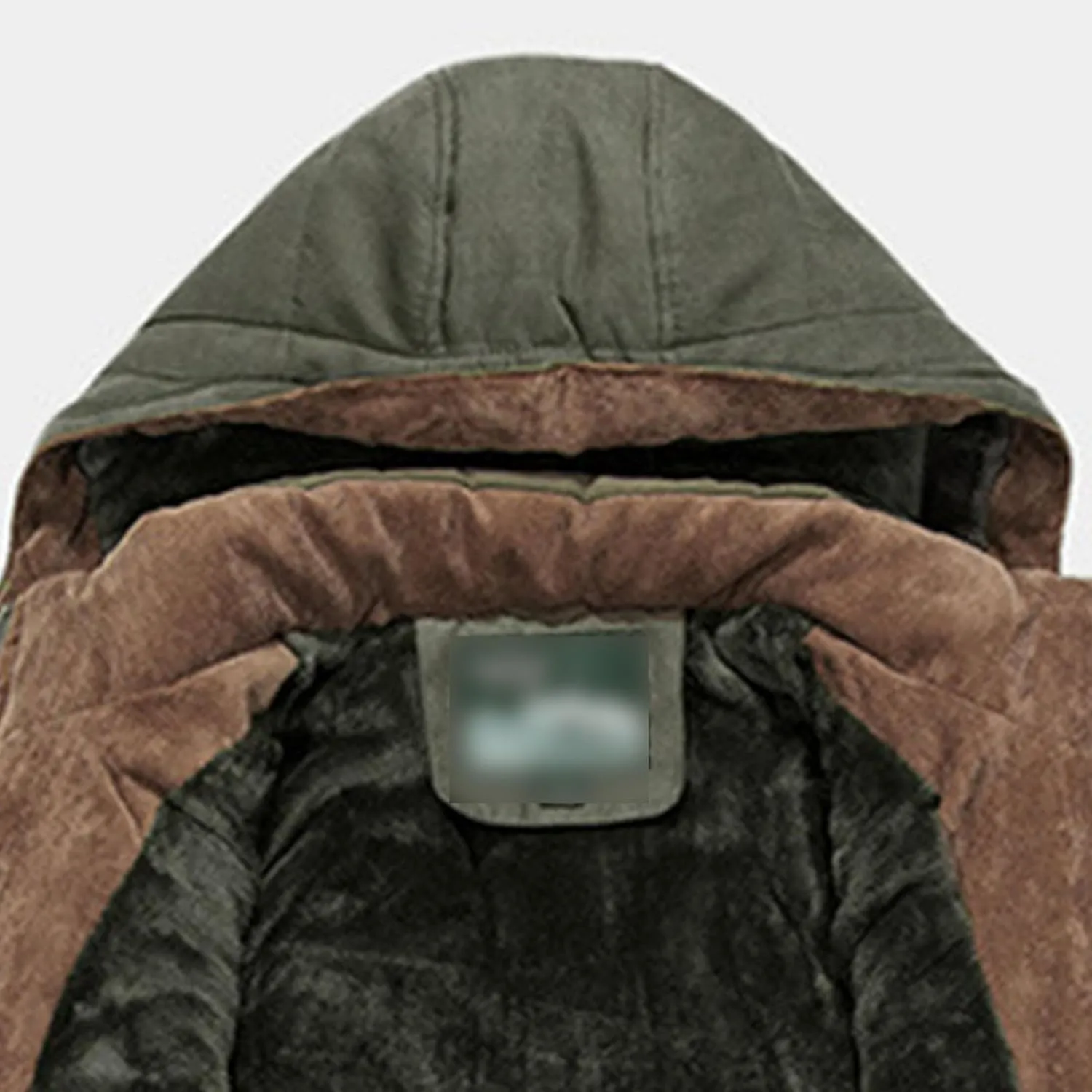 Men's Long Cotton Hooded Coat Winter Thicken Windproof Down Parka Cargo Multi-Pocket Hood Puffer Jacket