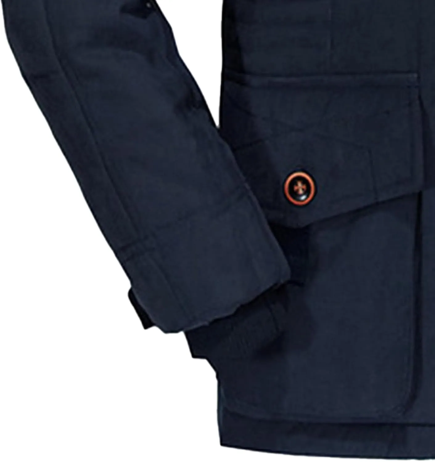 Men's Long Cotton Hooded Coat Winter Thicken Windproof Down Parka Cargo Multi-Pocket Hood Puffer Jacket