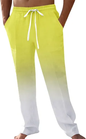 Men's Loose Joggers Casual Workout Cargo Pants Gym Running Bodybuilding Athletic Bottom Sweatpants with Pockets