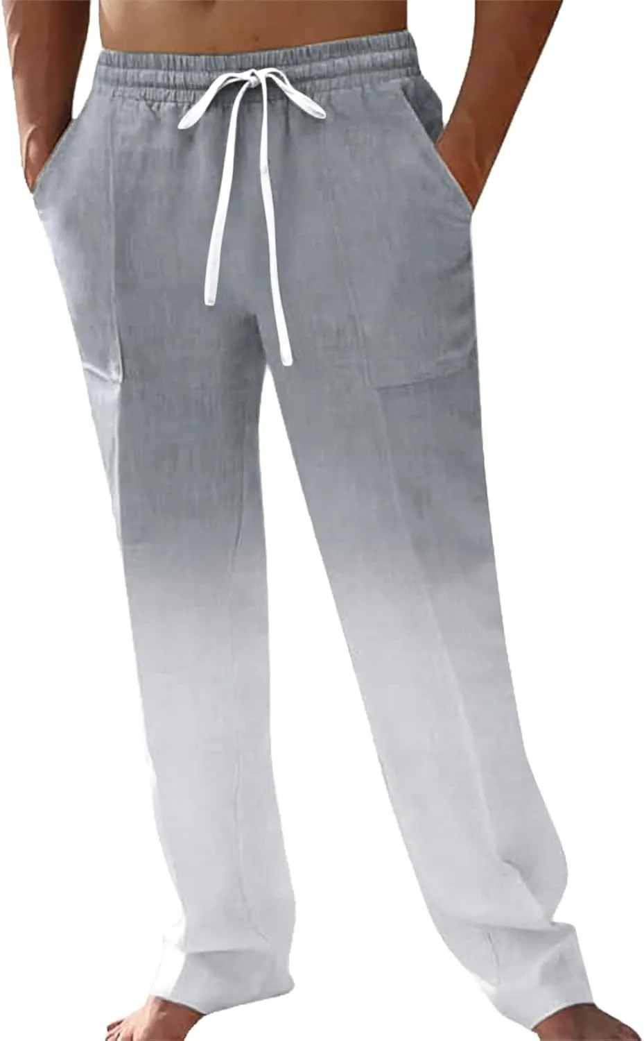 Men's Loose Joggers Casual Workout Cargo Pants Gym Running Bodybuilding Athletic Bottom Sweatpants with Pockets