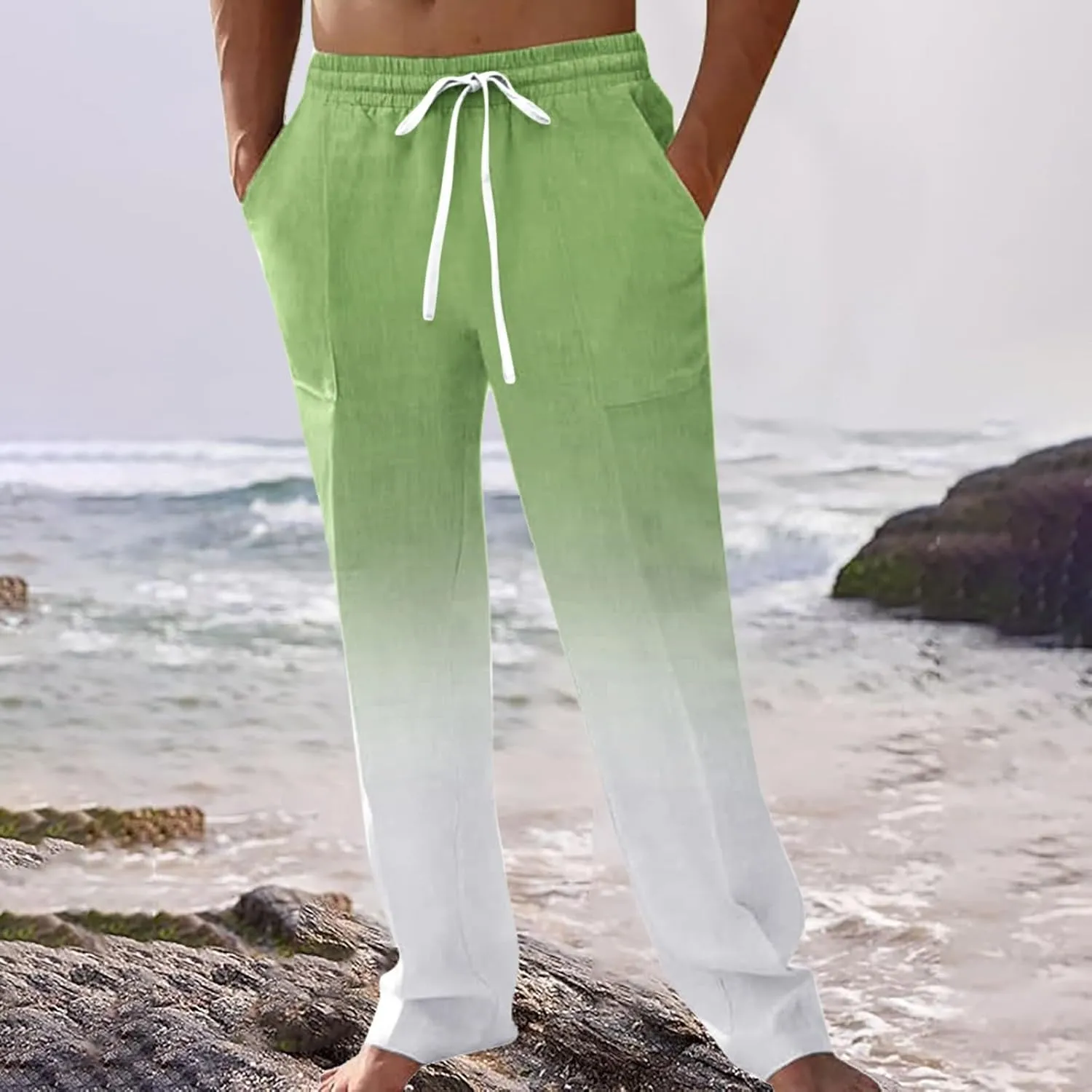 Men's Loose Joggers Casual Workout Cargo Pants Gym Running Bodybuilding Athletic Bottom Sweatpants with Pockets