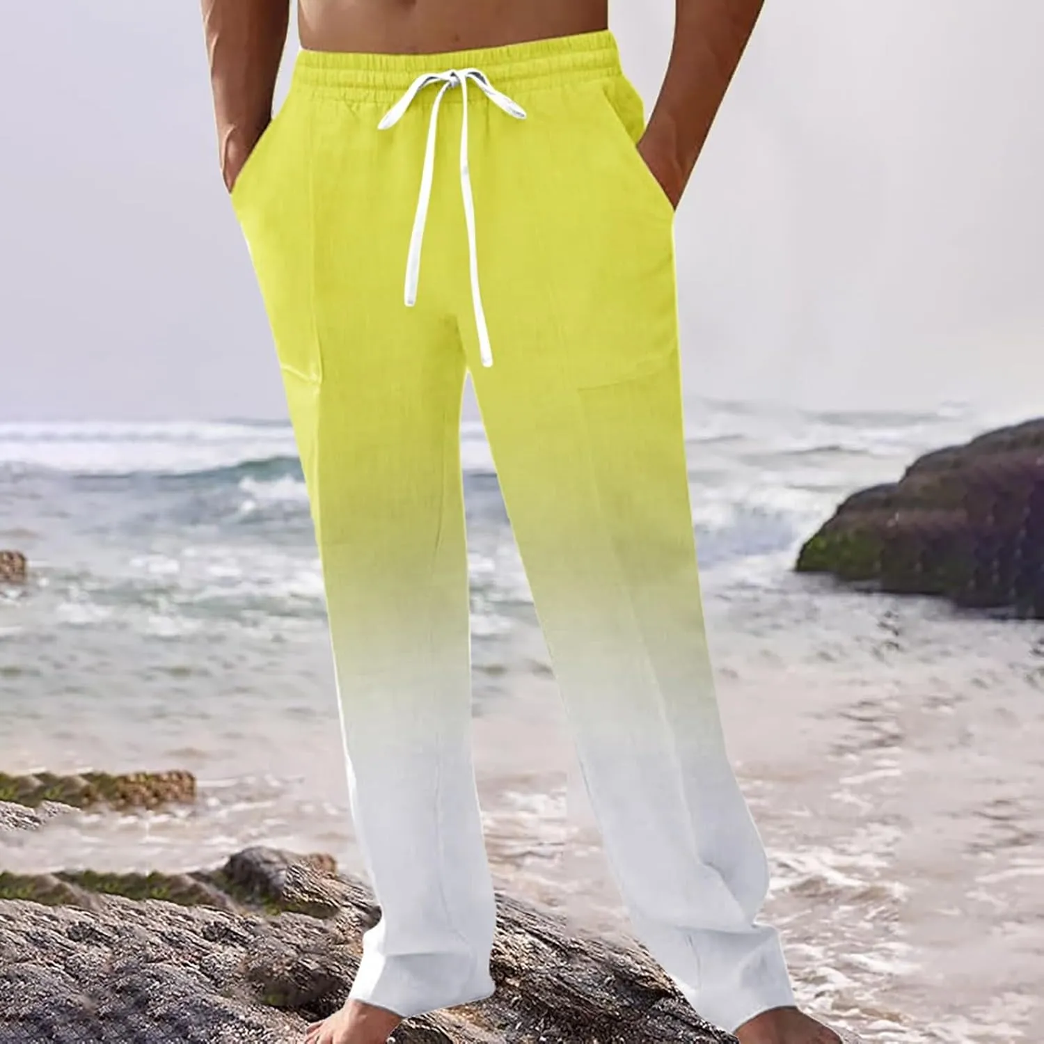 Men's Loose Joggers Casual Workout Cargo Pants Gym Running Bodybuilding Athletic Bottom Sweatpants with Pockets