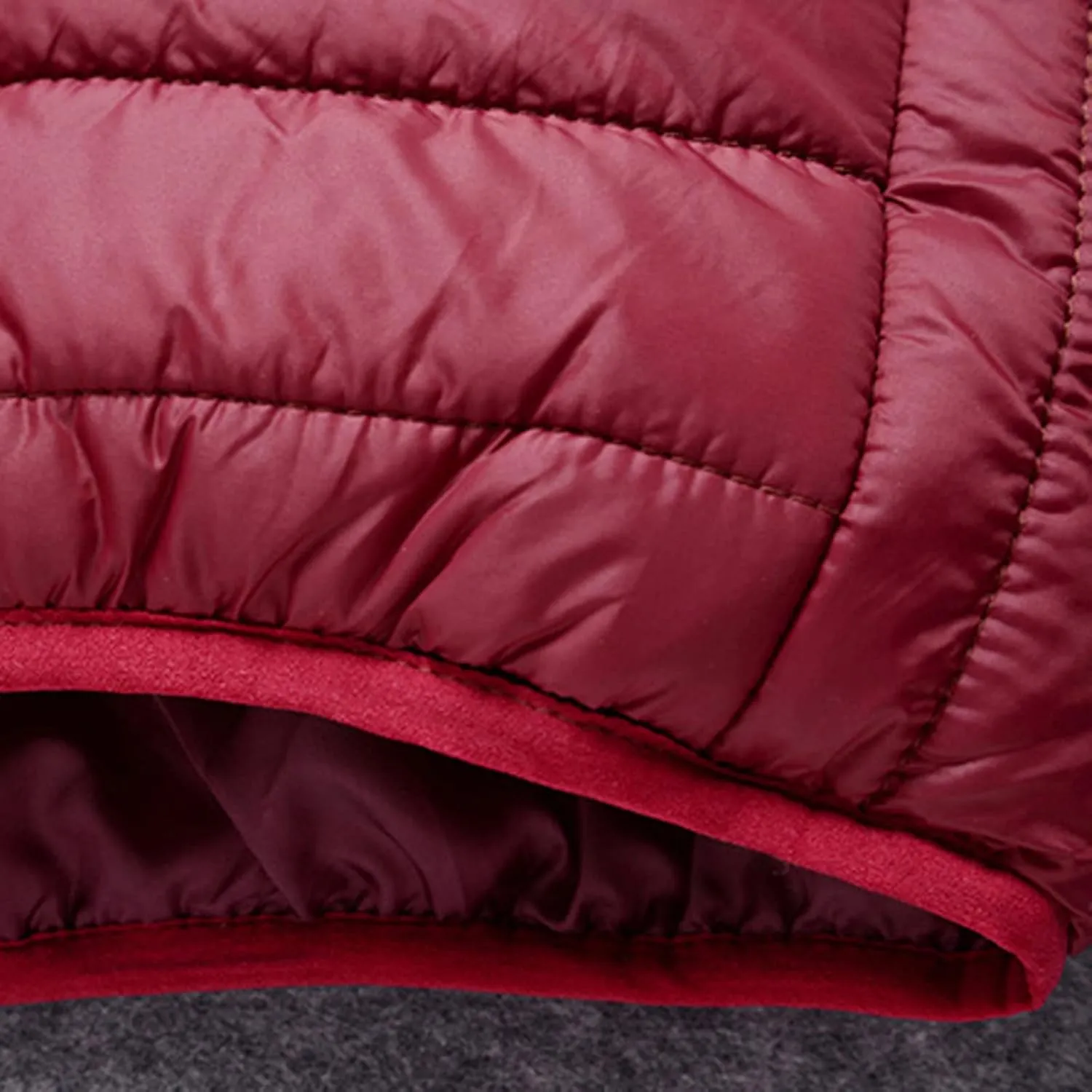 Men's Packable Puffer Jacket Lightweight Hooded Zipper Padded Jackets Plus Size Windproof Winter Warm Down Coat