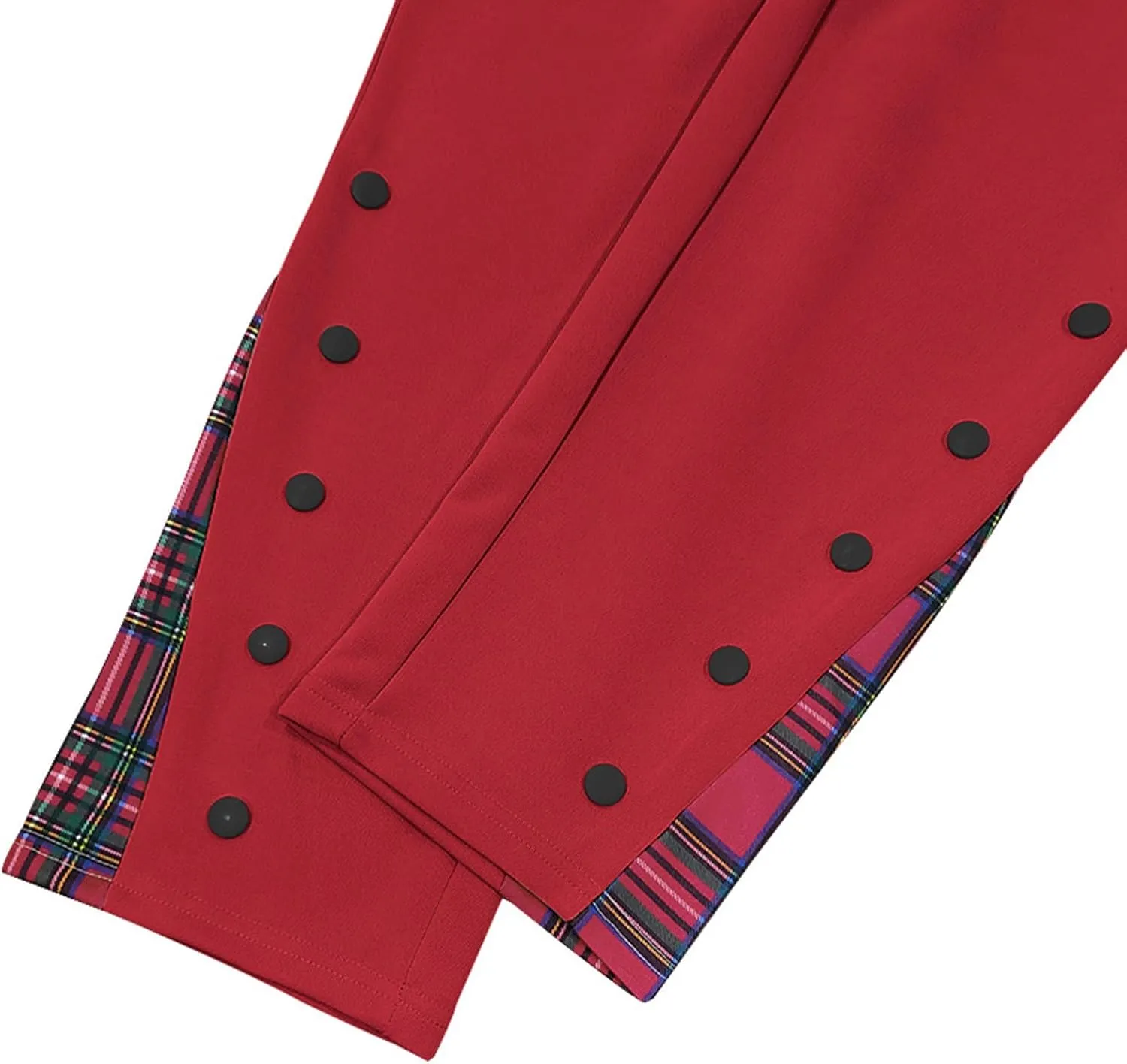 Mens Plaid Patchwork Pants Casual Drawstring Elastic Waist Trouser 2025 Fashion Loose Fit Athletic Pant with Pockets