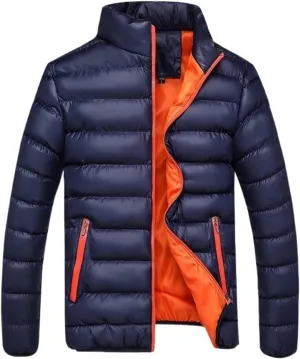 Mens Puffer Jacket,down Jacket With Double Zip Pockets,thick Down Jacket Super Warm Winter Down Jacket Snow Jacket