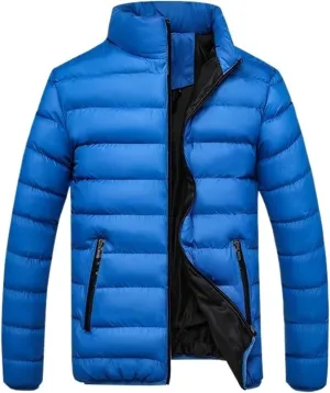 Mens Puffer Jacket,down Jacket With Double Zip Pockets,thick Down Jacket Super Warm Winter Down Jacket Snow Jacket