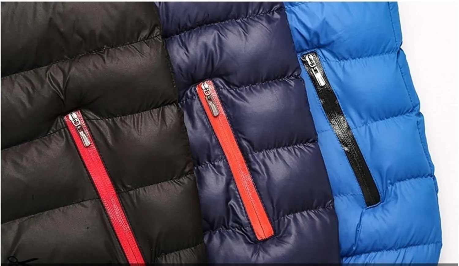 Mens Puffer Jacket,down Jacket With Double Zip Pockets,thick Down Jacket Super Warm Winter Down Jacket Snow Jacket