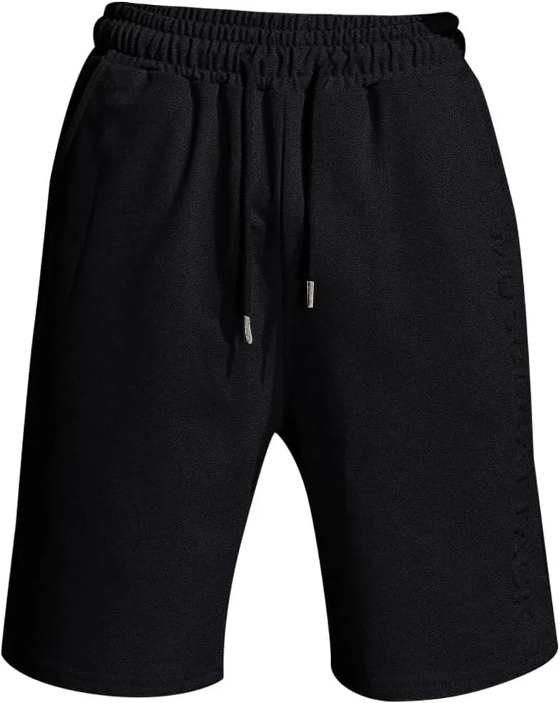 Mens Relaxed Fit Basketball Athletic Shorts Drawstring Elastic Waist Quick Dry Gym Workout Jogging Running Shorts