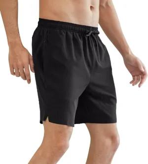 Mens Running Athletic Shorts 7 Inch Lightweight Quick Dry Sports Gym Workout Shorts with Zipper Pockets Big and Tall
