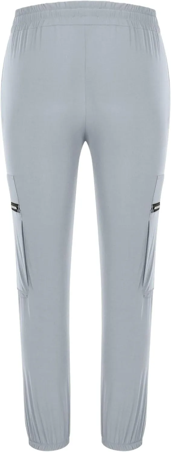 Men's Skinny Cargo Joggers Casual Hiking Pants Workout Joggers Sweatpants for Men Slim Trousers with Zip Pockets