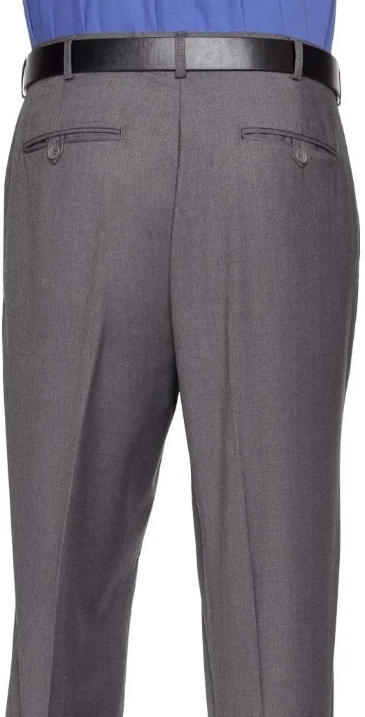 Mens Slim fit Dress Pants Flat-Front - Modern Formal Business Wrinkle Free No Iron
