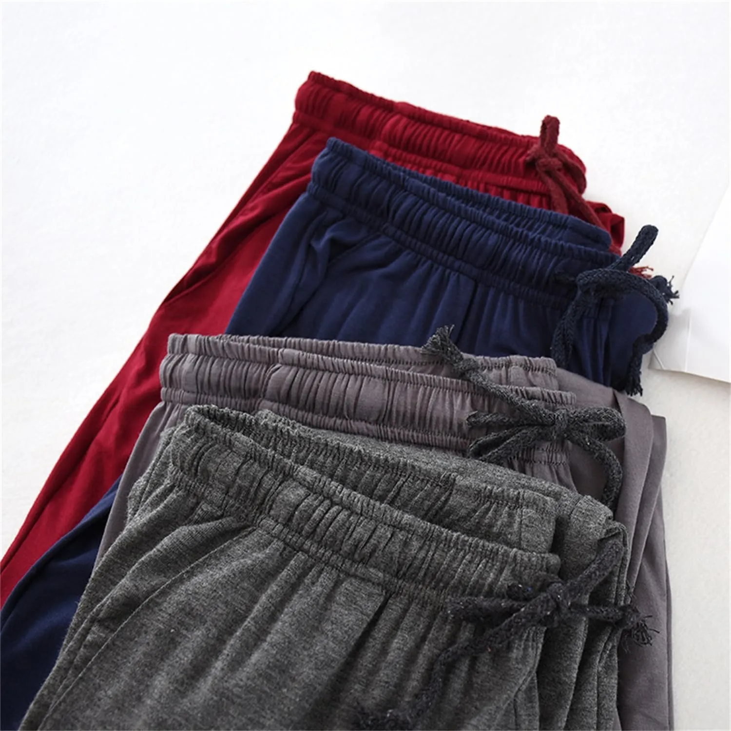 Men's Soft Jogger Sleep Pant With Drawstring Cotton Pjs Bottoms Lightweight Pajama Bottoms Sport Pants With Pockets