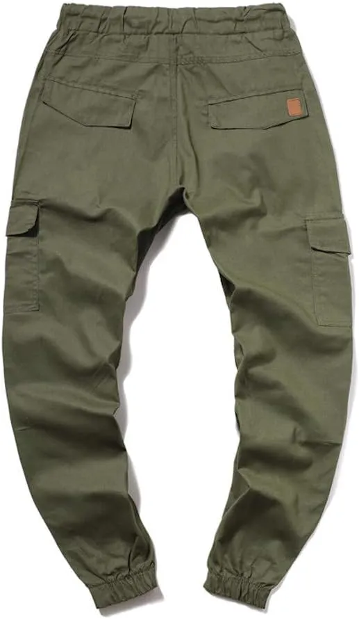 Mens Sweatpants Cargo Open Bottom Straight Leg Casual Loose Fit Baggy Athletic Jogger Pants with Pockets Men's Joggers