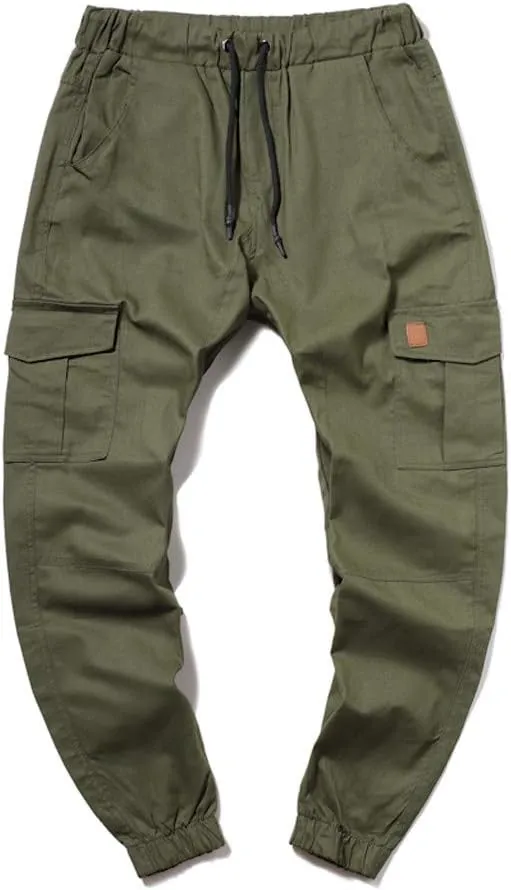 Mens Sweatpants Cargo Open Bottom Straight Leg Casual Loose Fit Baggy Athletic Jogger Pants with Pockets Men's Joggers