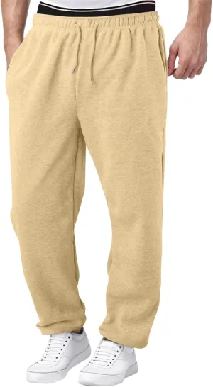 Mens Sweatpants Joggers, Joggers for Men, Men's Fleece Athletic Sweatpants for Men Loose Fit Active Sweatpants with Pockets