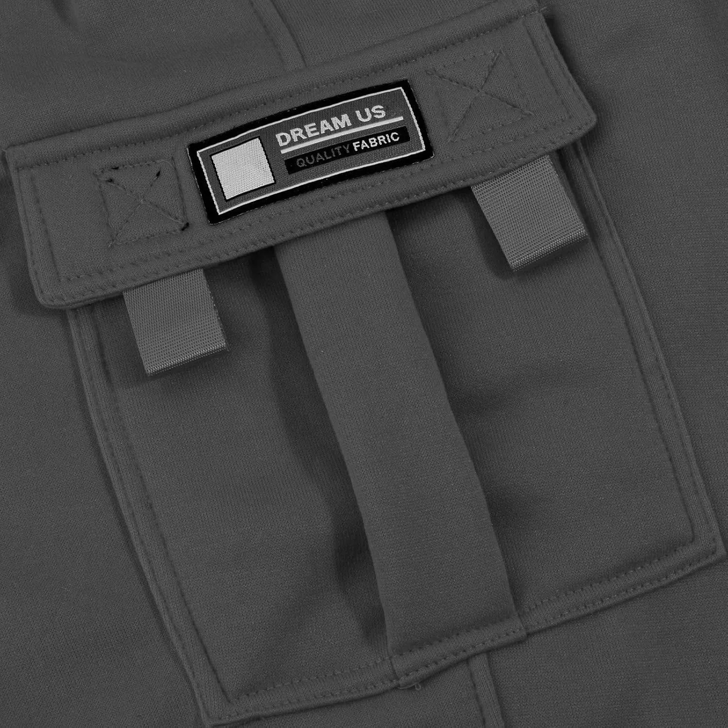 Mens Sweatpants with Pockets Baggy Heavy Cargo Sweatpants Casual Drawstring Open Bottom Athletic Joggers Sweat Pants