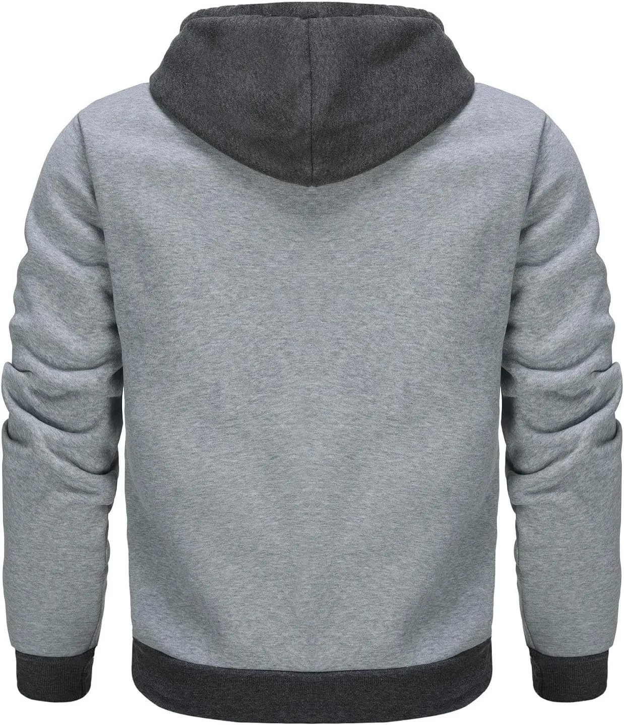 Mens Sweatshirts Hoodies Fashion Full Zip Hooded Stylish Zip Up Jacket Big And Tall Long Sleeve Coat With Pockets
