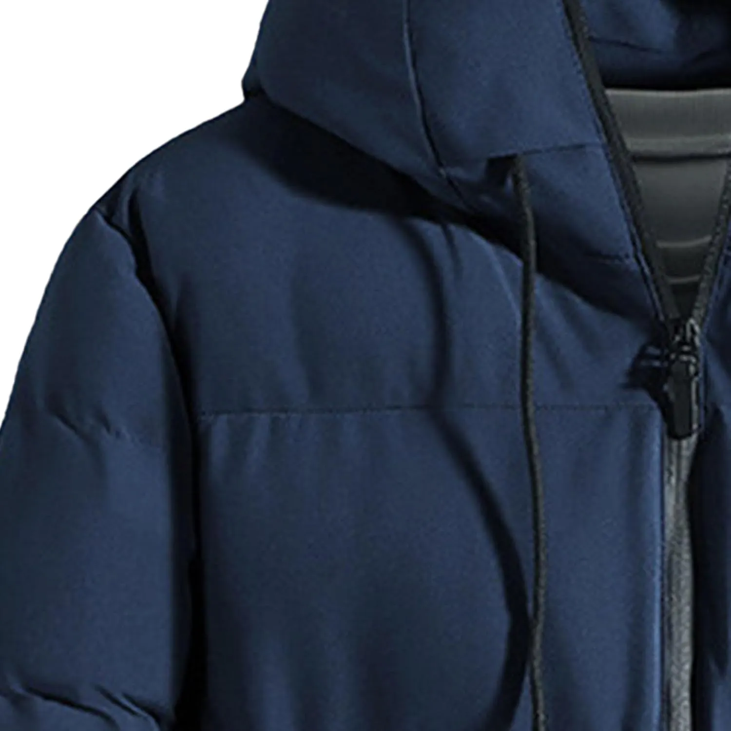Mens Thicken Cotton Hooded Coat Big and Tall Winter Waterprpoof Puffer Windproof Hood Down Quilted Parka Jacket