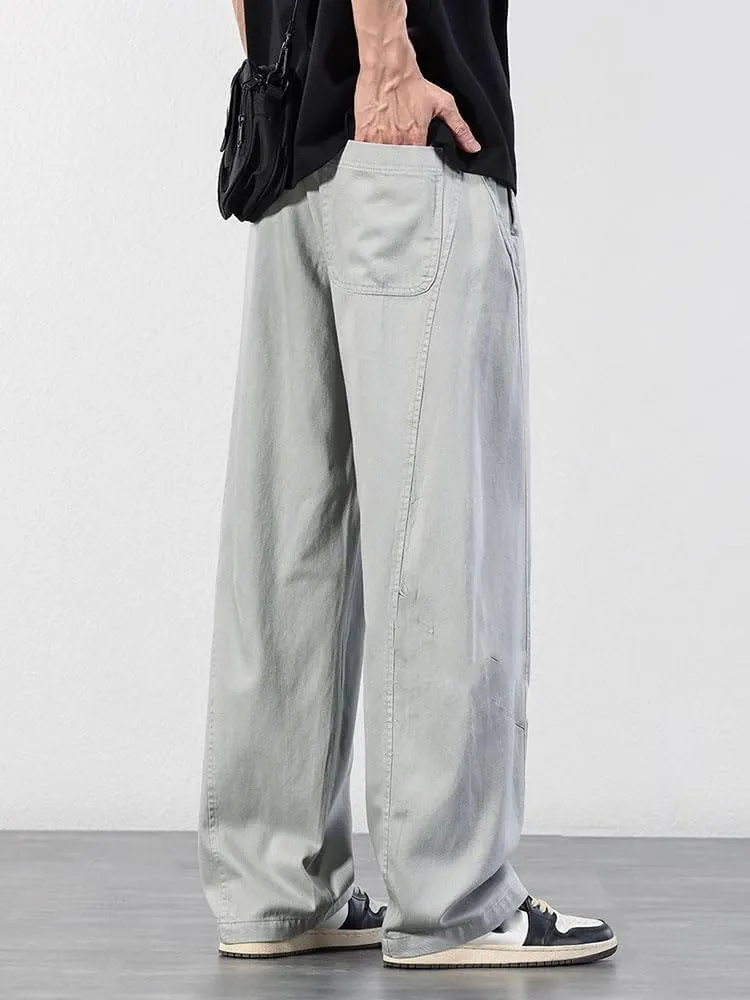 Men's Trouser Summer Straight Loose Retro Classic Pants for Men