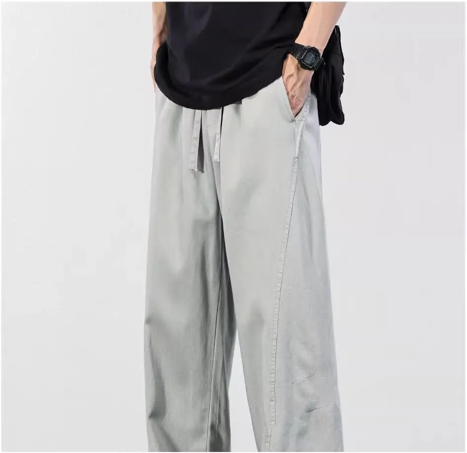 Men's Trouser Summer Straight Loose Retro Classic Pants for Men