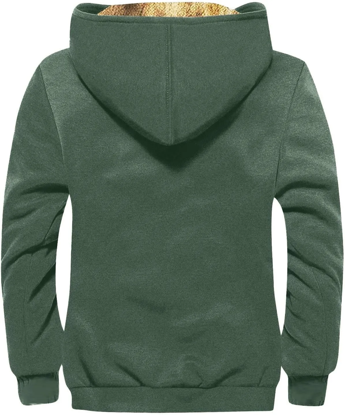 Mens Vintage Fleece Jacket Sherpa Lined Winter Coats Faux Tactical Jackets Casual Zipper Varsity Coat Plus Size