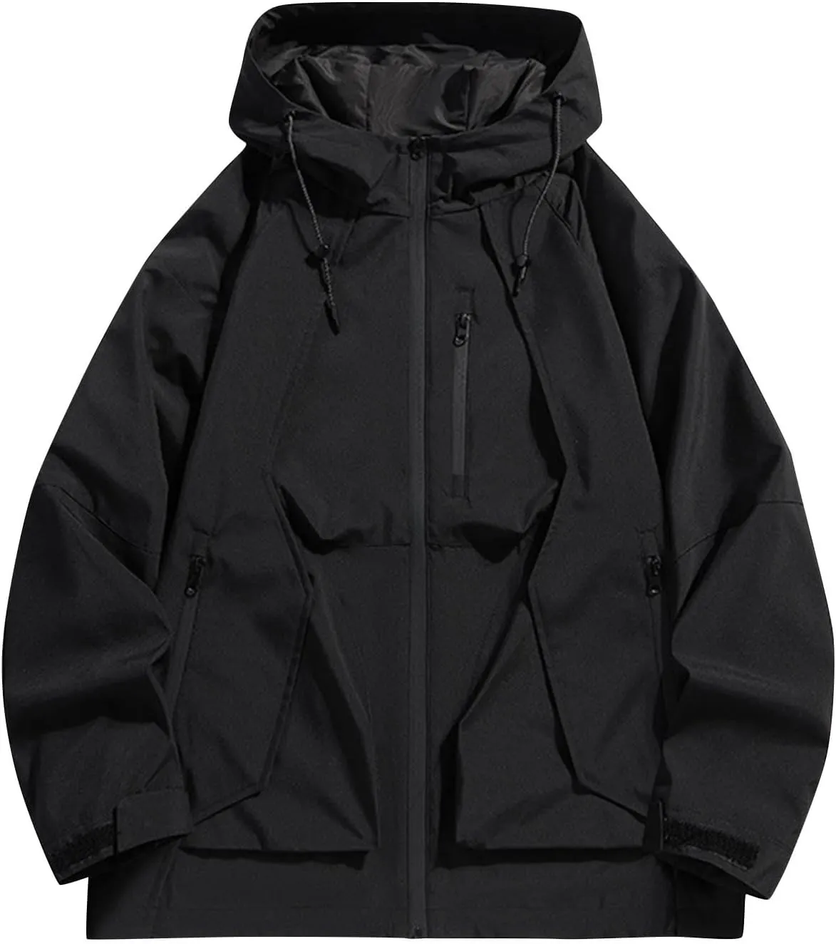 Mens Windproof Jacket Waterproof Lightweight Mountain Sport Jacket for Men Hooded Windbreaker Raincoat Zipper Jackets