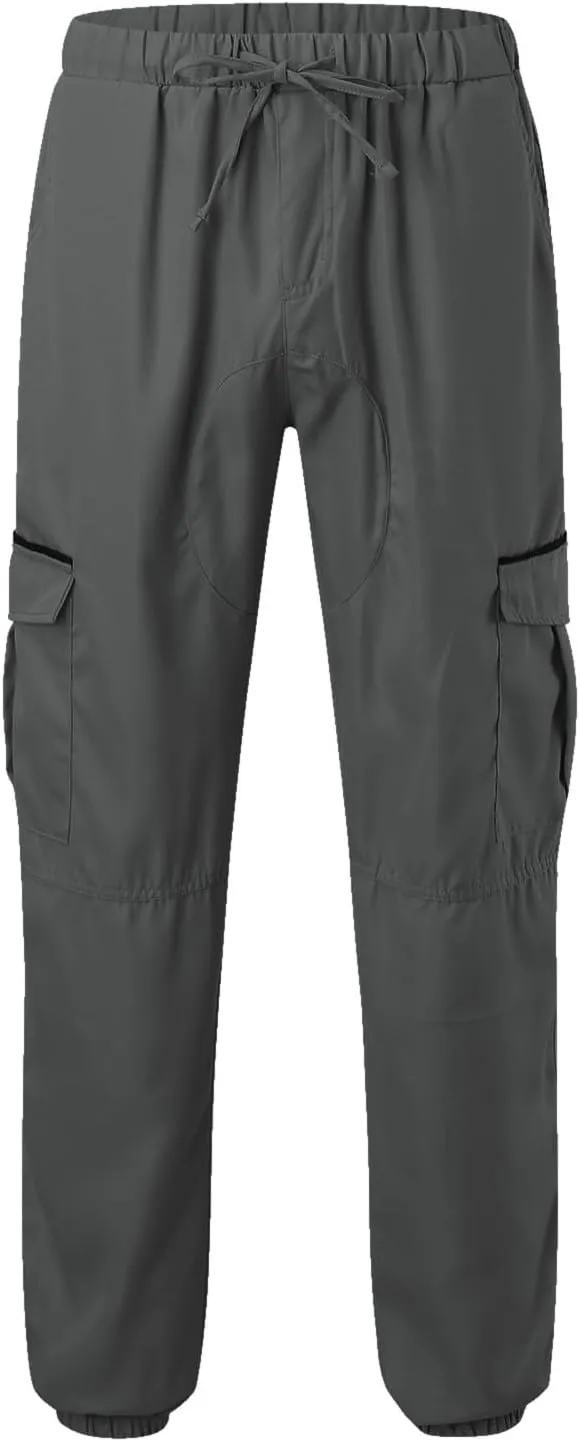 Men's Work Cargo Pants with Pockets Plus Size Drying Men's Canvas Pants Men's Cargo Pants Multi-Pocket Slim Trousers