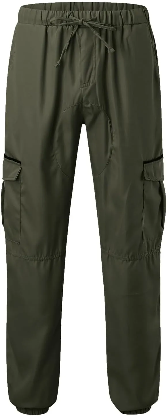 Men's Work Cargo Pants with Pockets Plus Size Drying Men's Canvas Pants Men's Cargo Pants Multi-Pocket Slim Trousers