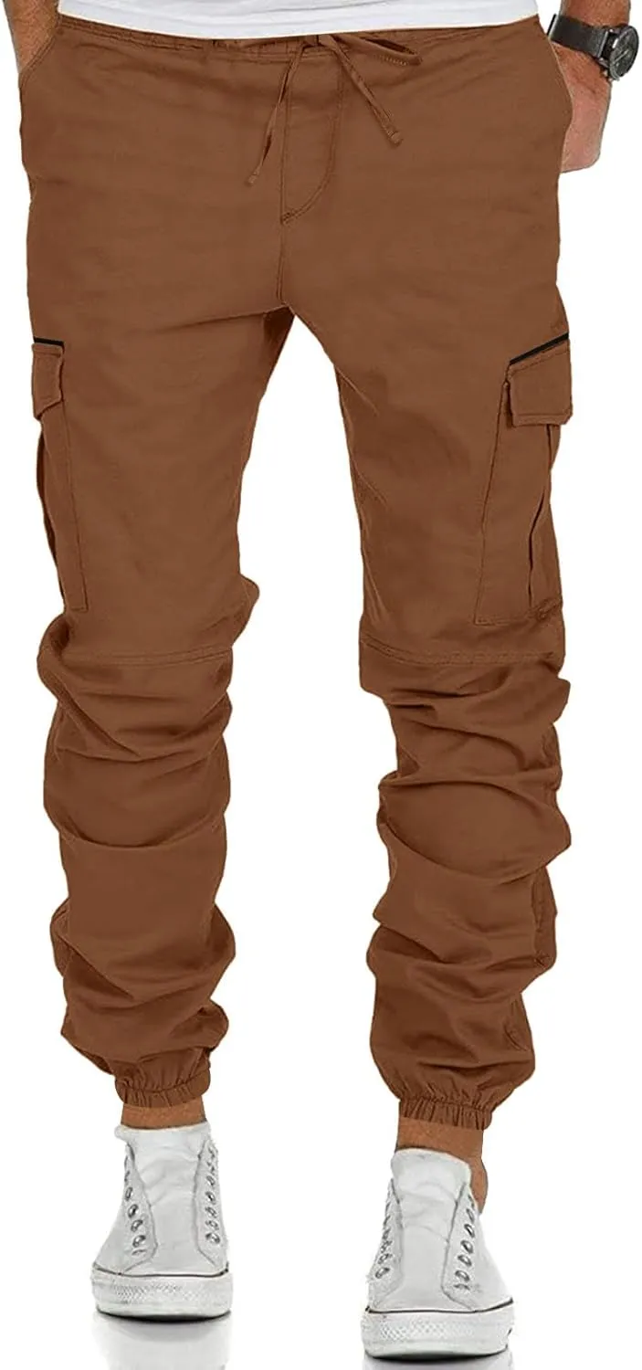 Men's Work Cargo Pants with Pockets Plus Size Drying Men's Canvas Pants Men's Cargo Pants Multi-Pocket Slim Trousers