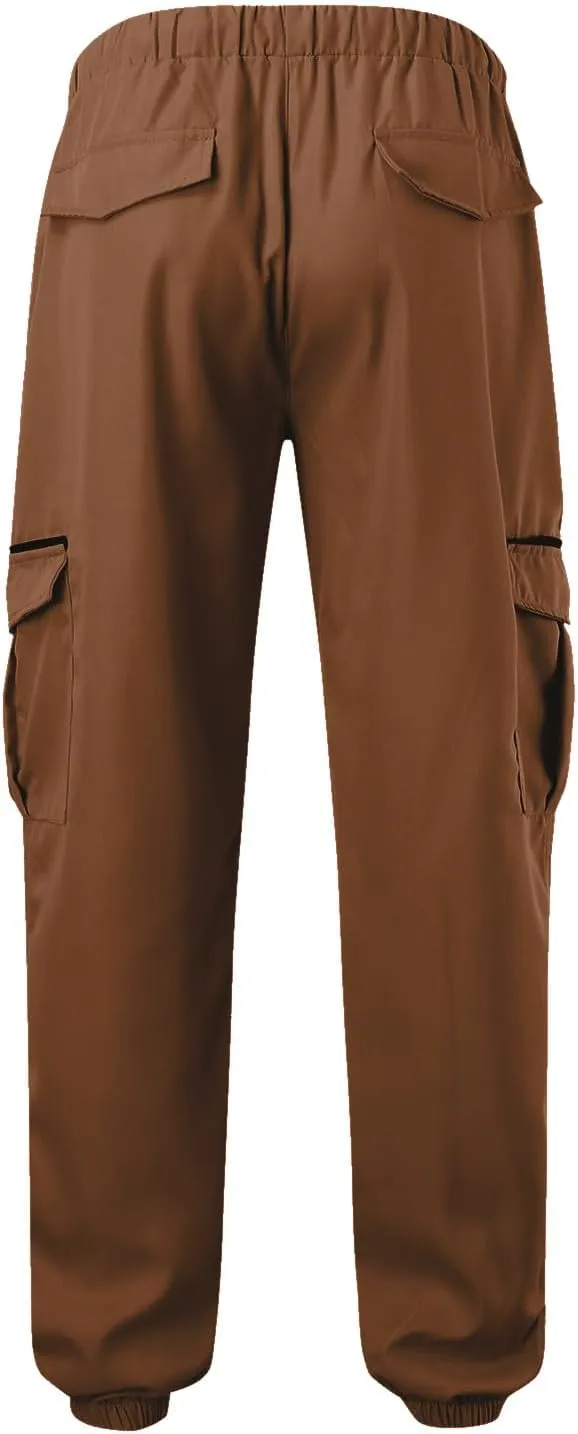 Men's Work Cargo Pants with Pockets Plus Size Drying Men's Canvas Pants Men's Cargo Pants Multi-Pocket Slim Trousers