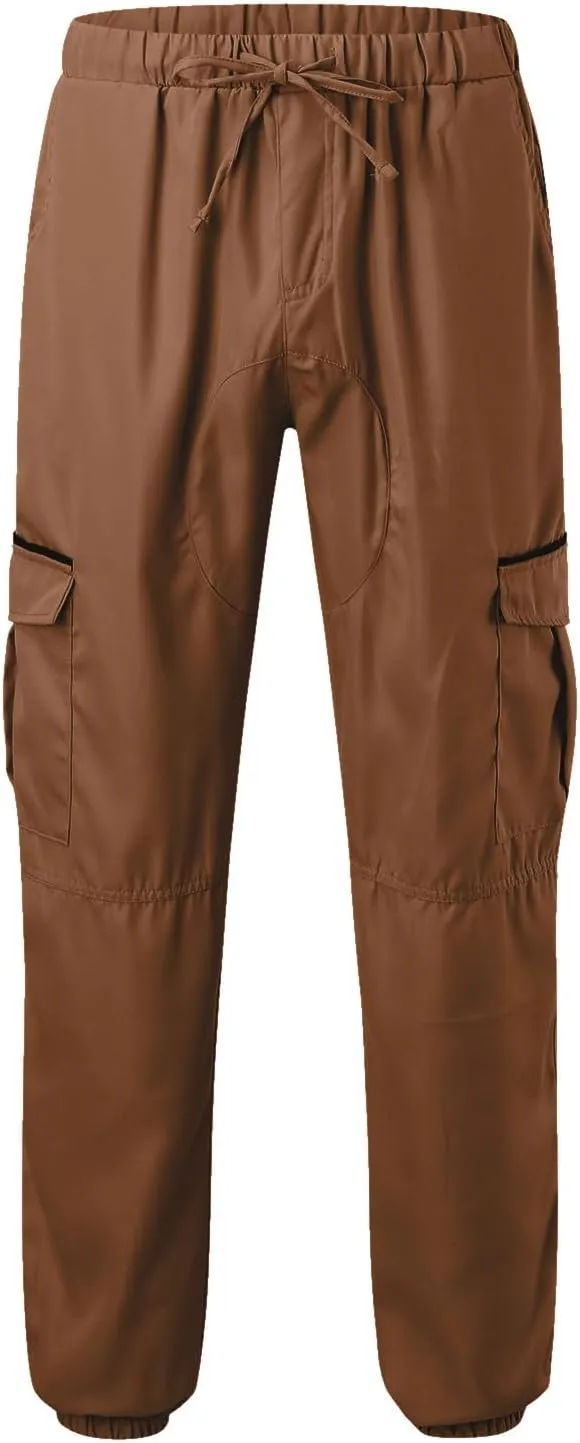 Men's Work Cargo Pants with Pockets Plus Size Drying Men's Canvas Pants Men's Cargo Pants Multi-Pocket Slim Trousers