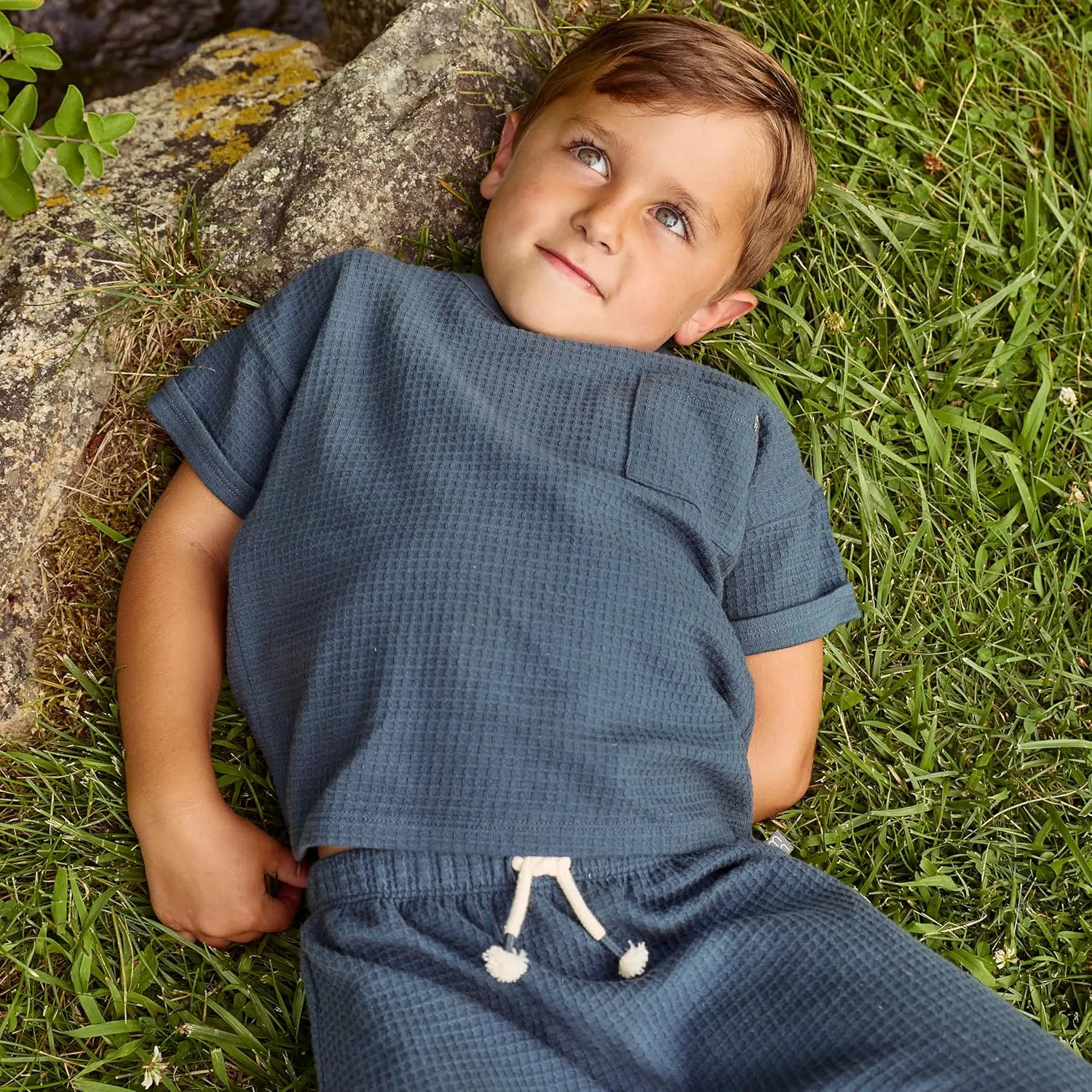 Modern Moments by Gerber Boys' Baby and Toddler Honey Comb Sweater Knit Top and Pant Set