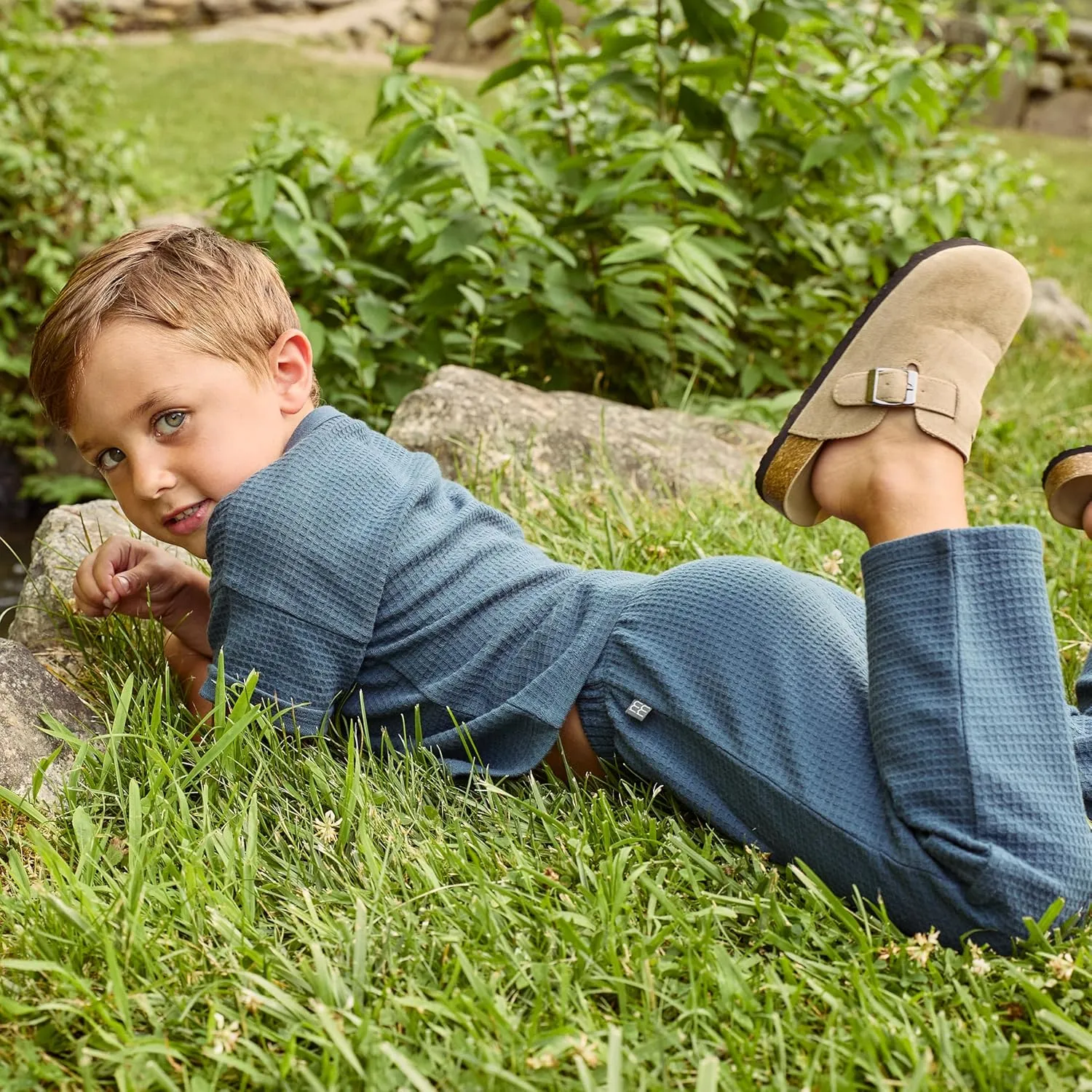Modern Moments by Gerber Boys' Baby and Toddler Honey Comb Sweater Knit Top and Pant Set