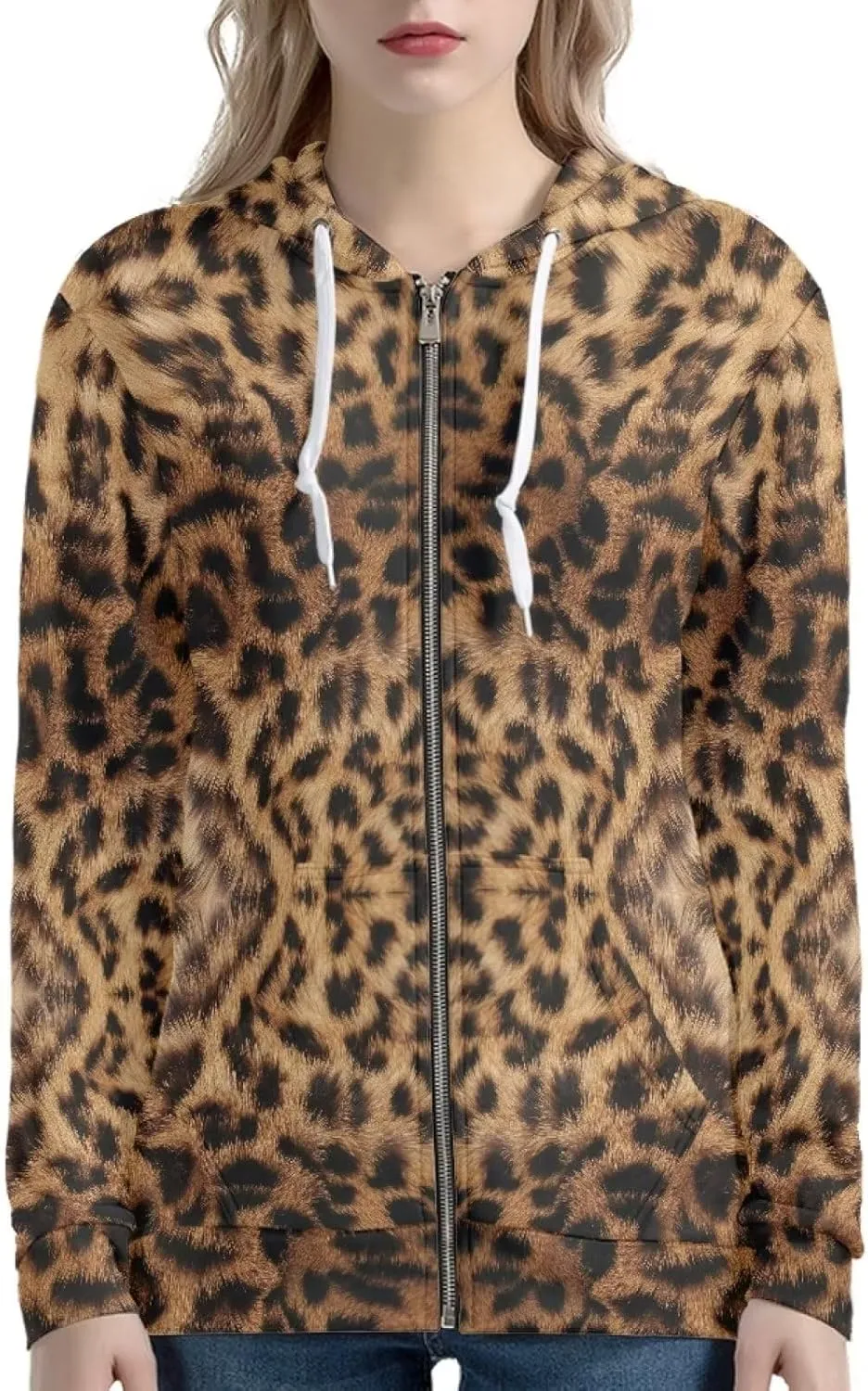 Modysero Regular Womens Zip Up Hoodies with Pocket Comfy Soft Fall Winter Plus Size Hooded Sweatshirt Ladies Sport Coat