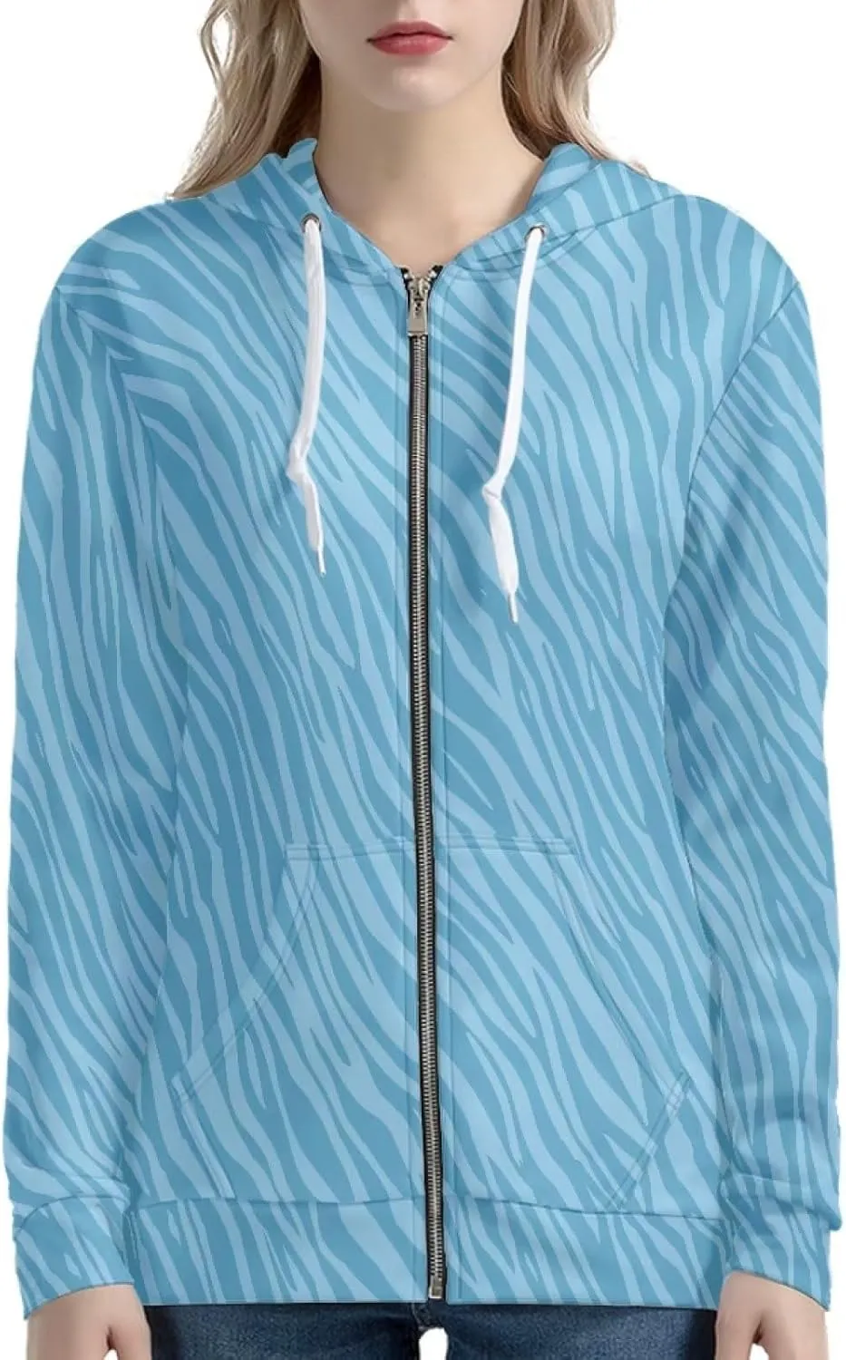 Modysero Regular Womens Zip Up Hoodies with Pocket Comfy Soft Fall Winter Plus Size Hooded Sweatshirt Ladies Sport Coat